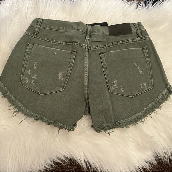 One Teaspoon Super Khaki Brandos Relax Fit Denim Shorts Size 27 - Picture 7 of 12